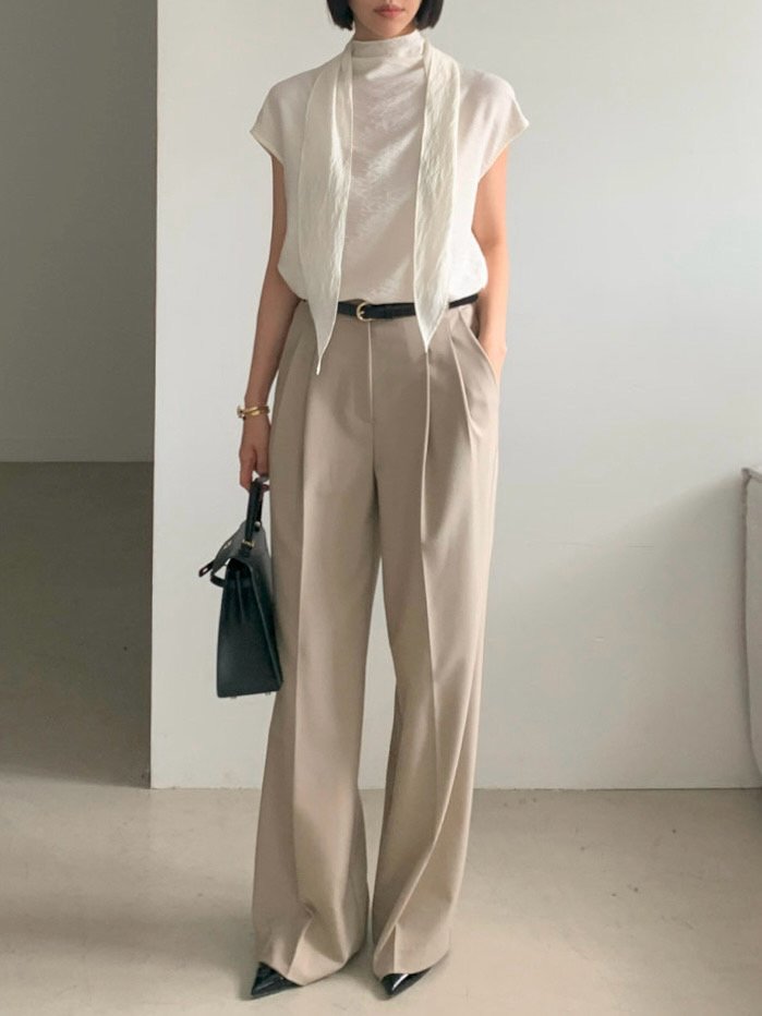 Back-Tie Drape Blouse