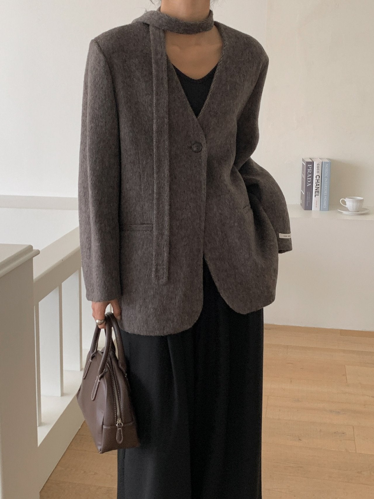Handmade Belted Oversized Wool Coat Jacket