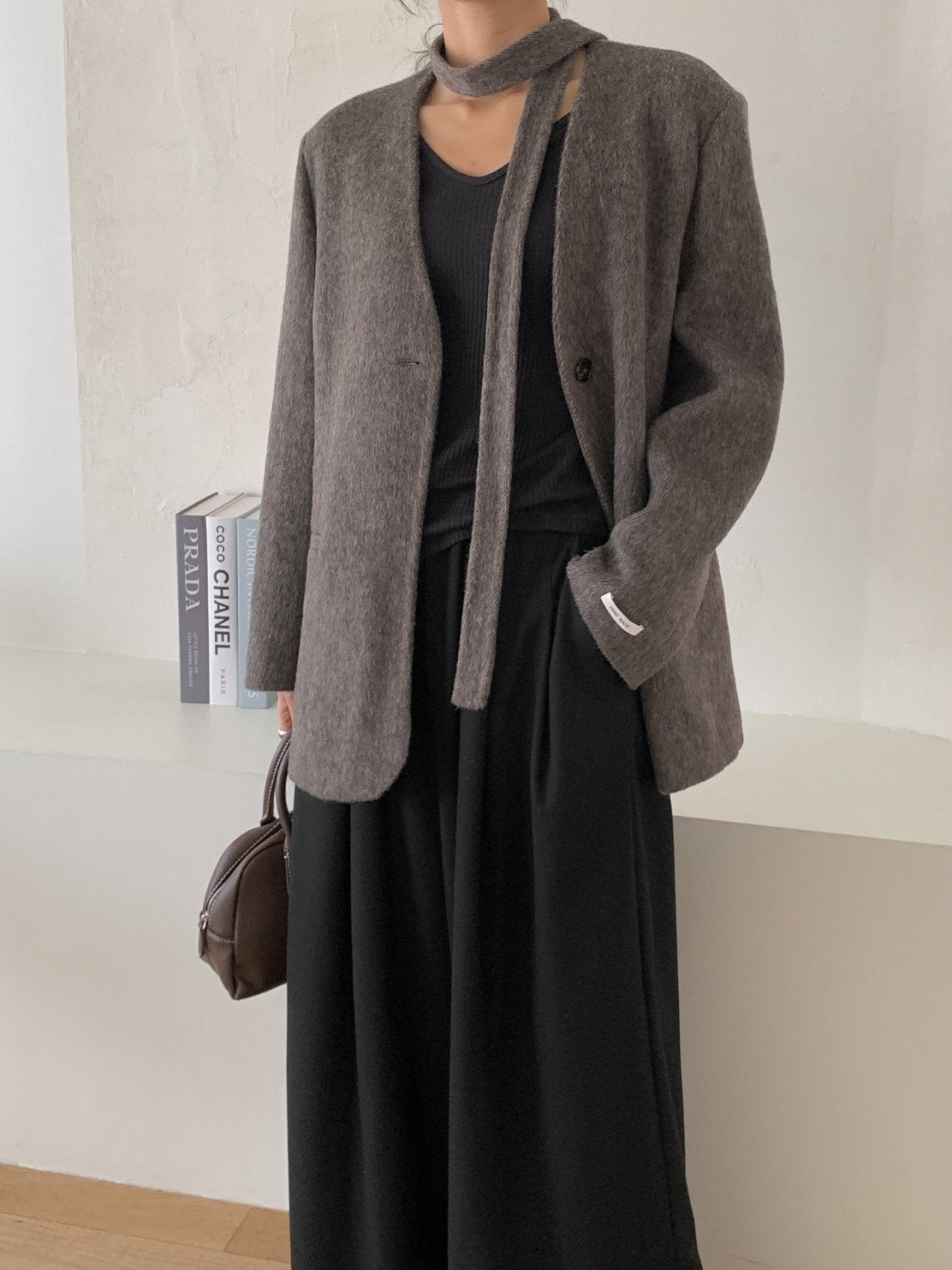 Handmade Belted Oversized Wool Coat Jacket
