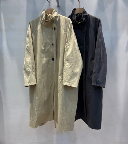 Structured Stand Collar Coat