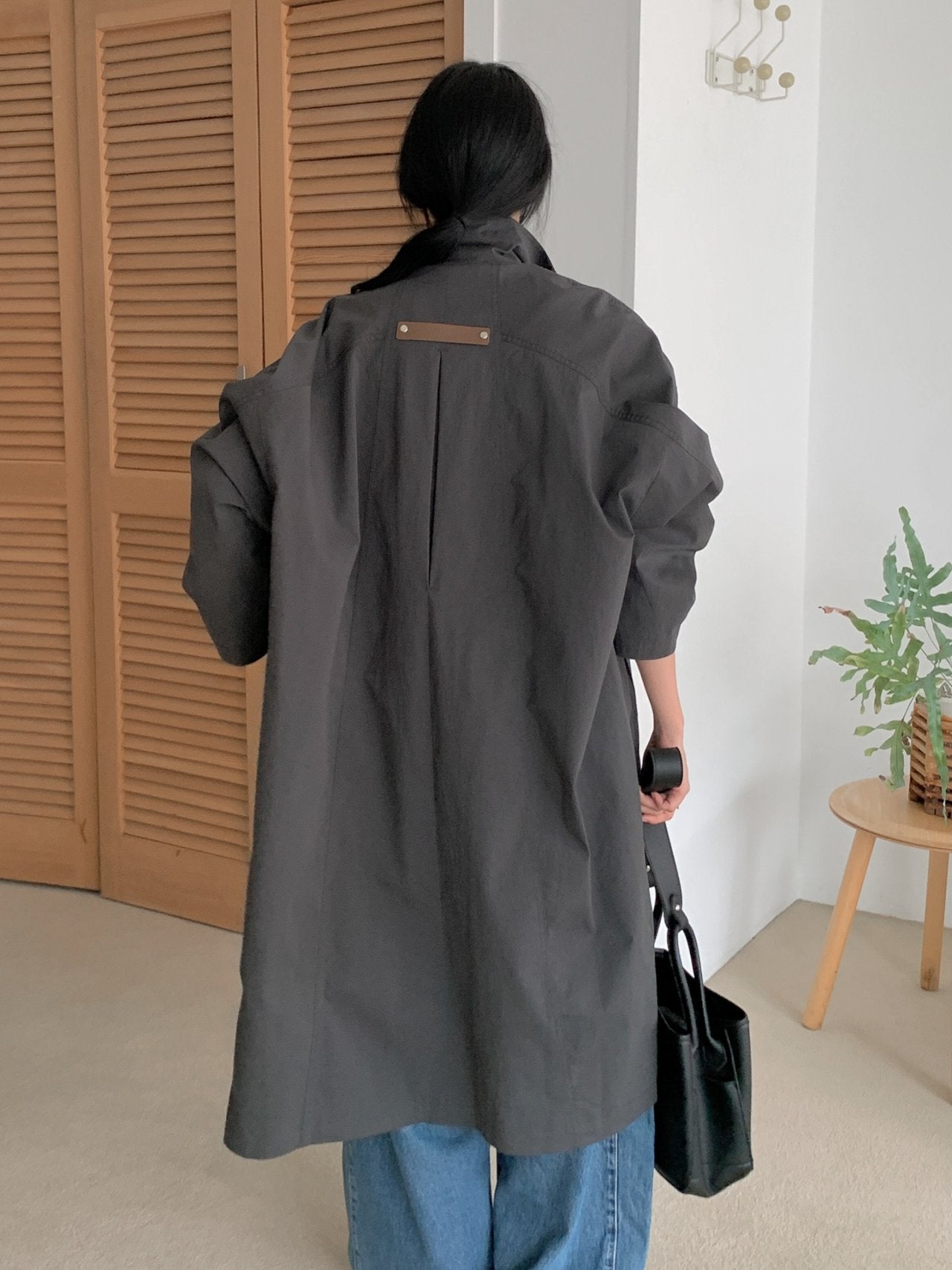 Structured Stand Collar Coat