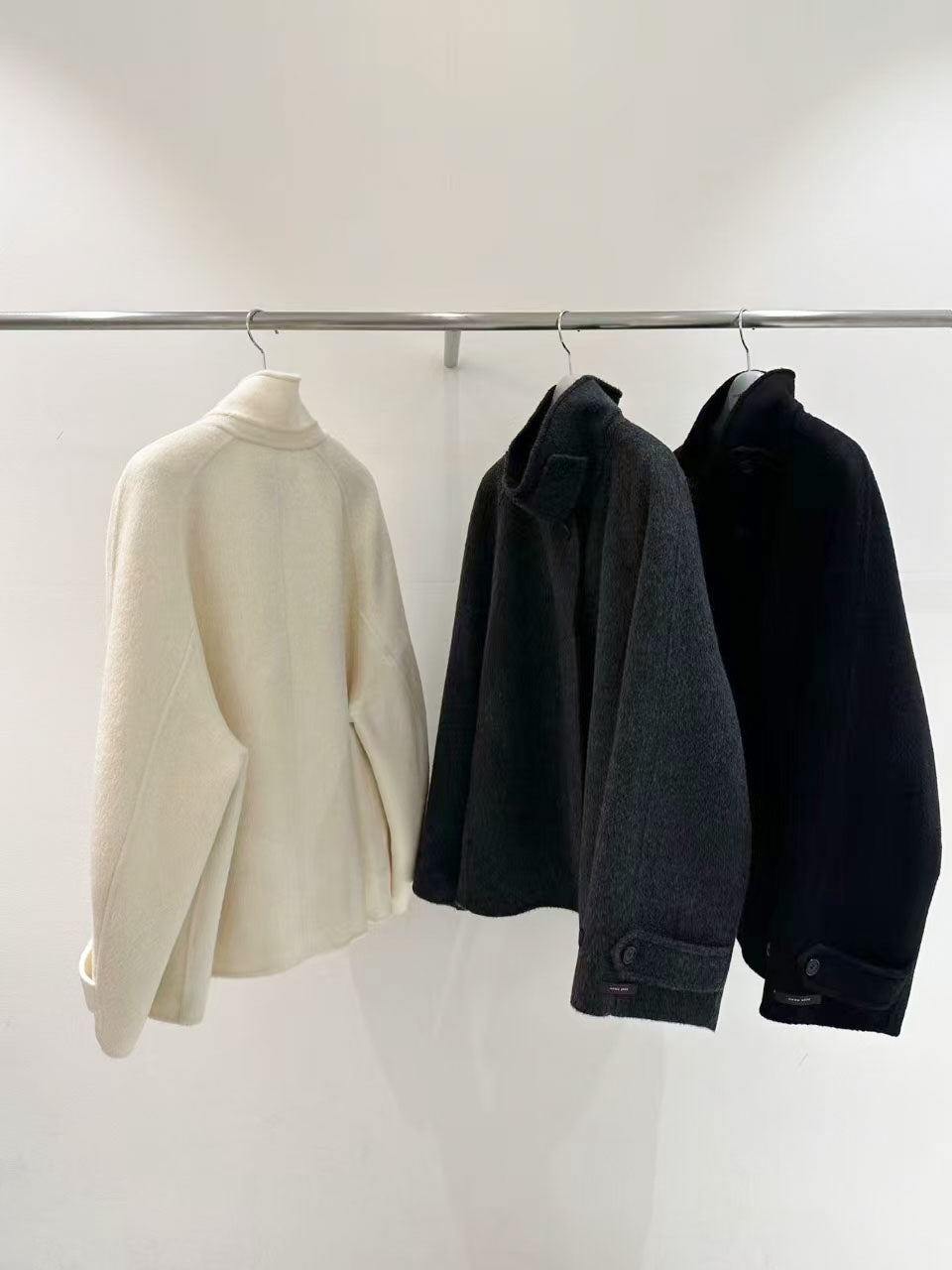 Wool Alpaca High Neck Coat