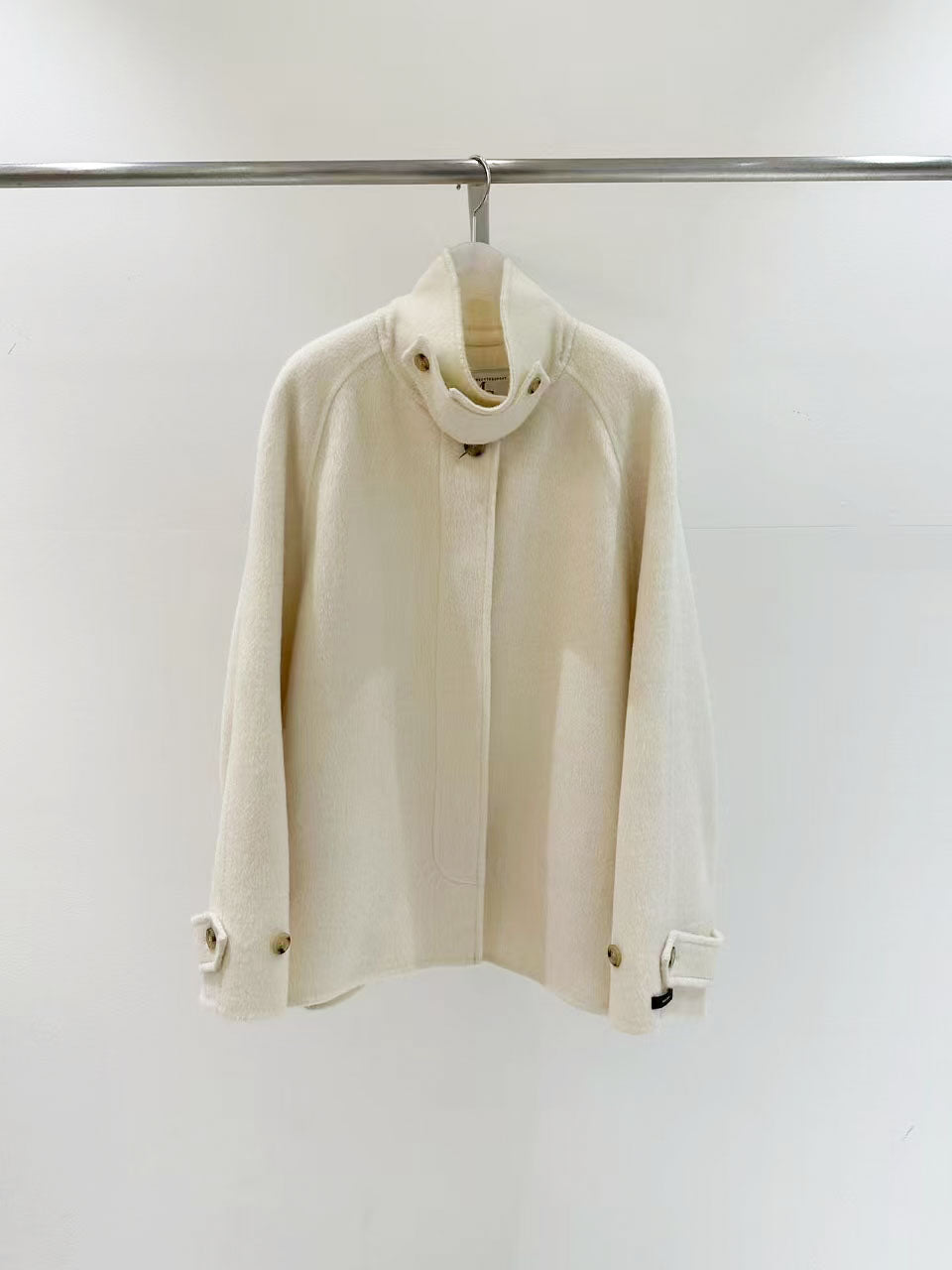 Wool Alpaca High Neck Coat