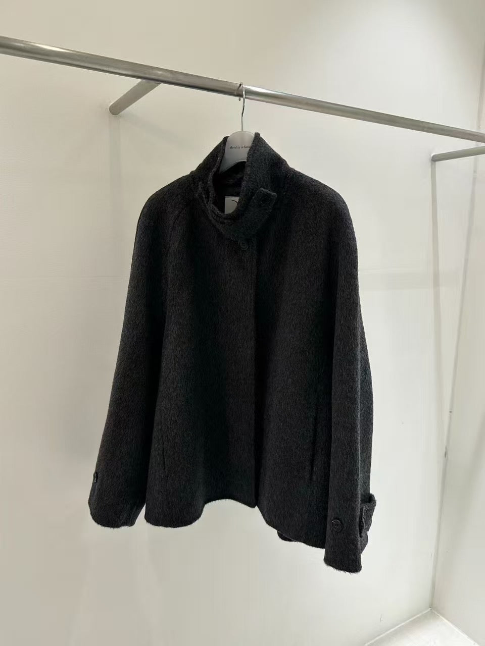 Wool Alpaca High Neck Coat