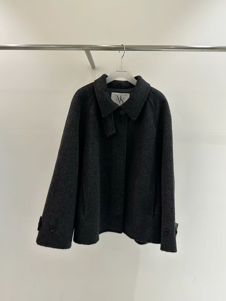 Wool Alpaca High Neck Coat