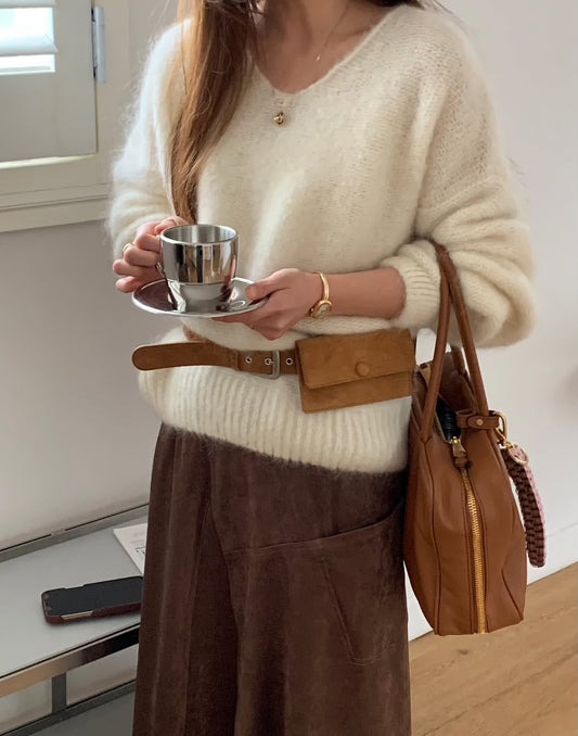 Italian Mohair Wool Blend Sweater