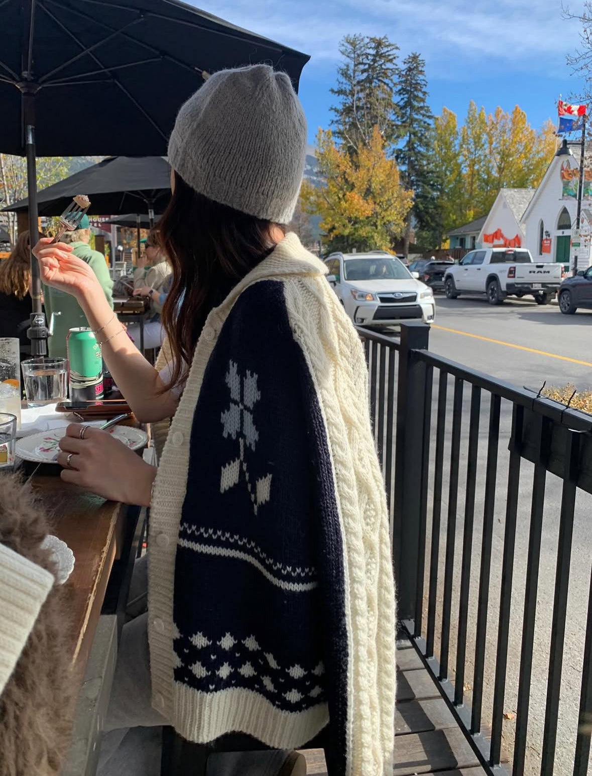 Snowflake Hood Knit Cardigan