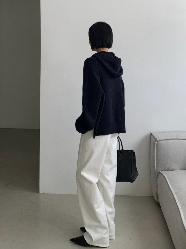 Pure Wool Cozy Rib Hoodie