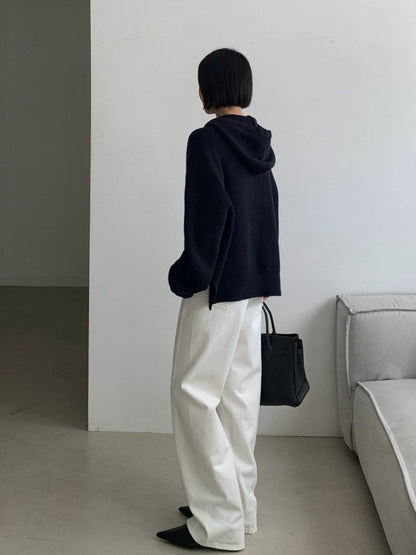 Pure Wool Cozy Rib Hoodie