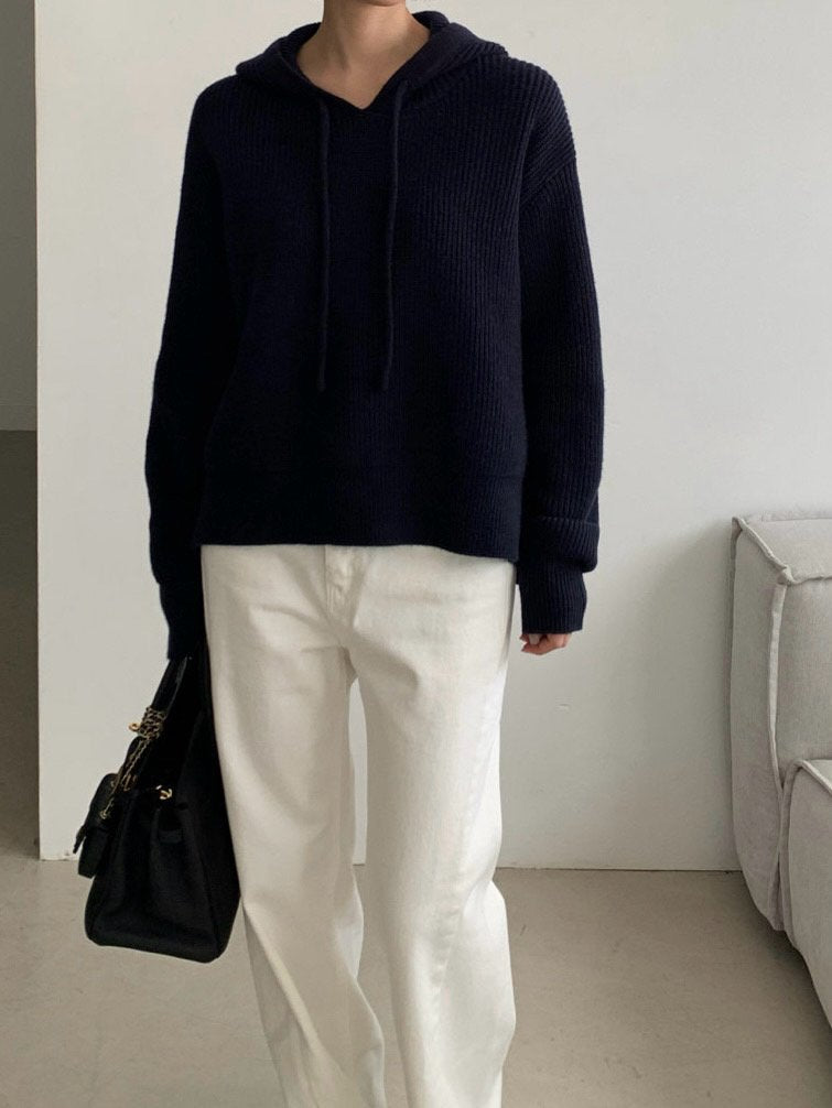 Pure Wool Cozy Rib Hoodie