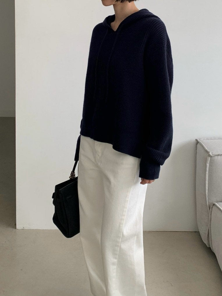 Pure Wool Cozy Rib Hoodie