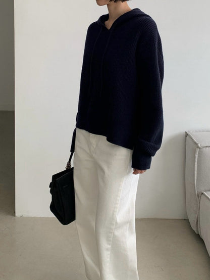 Pure Wool Cozy Rib Hoodie