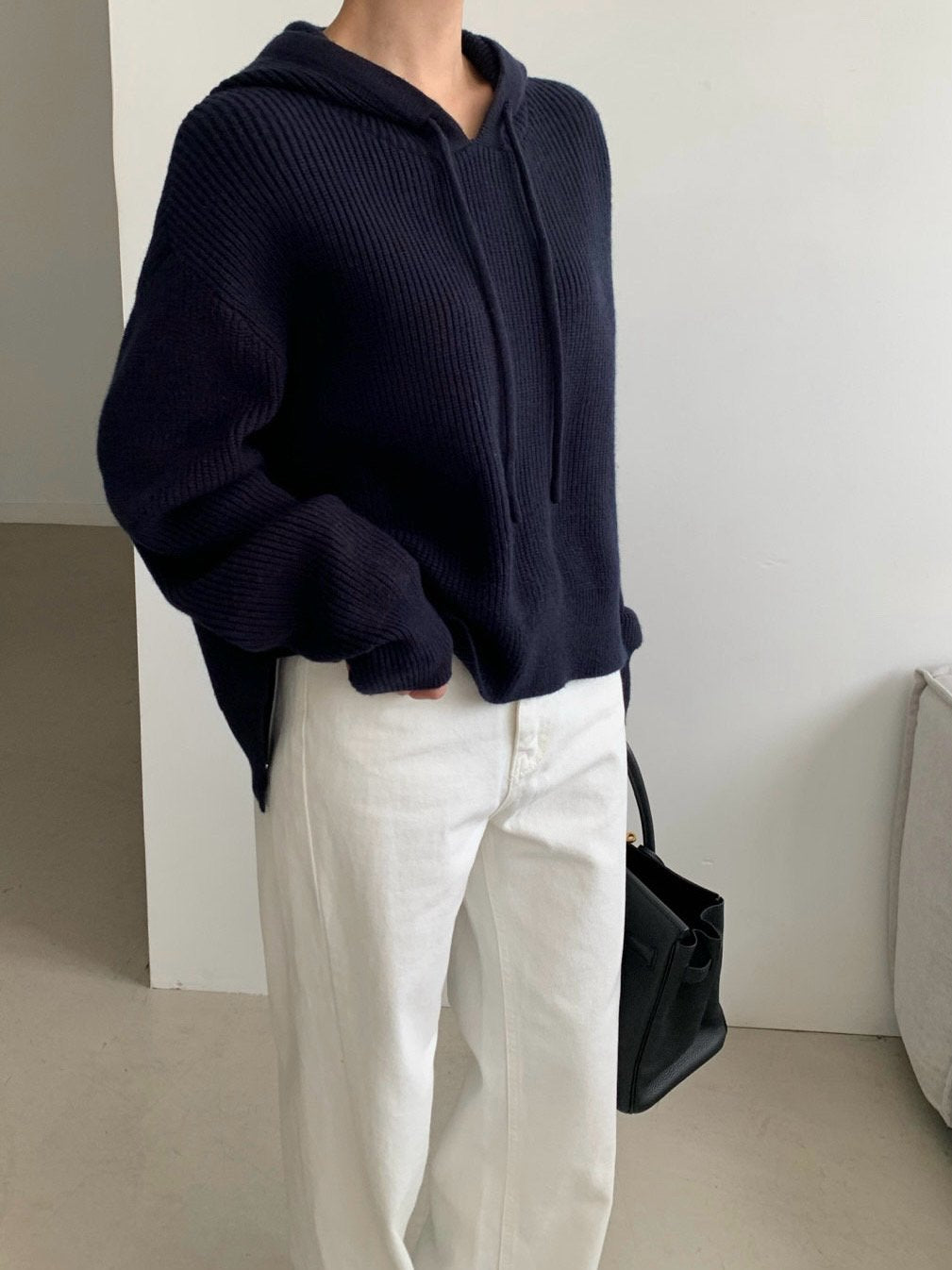 Pure Wool Cozy Rib Hoodie