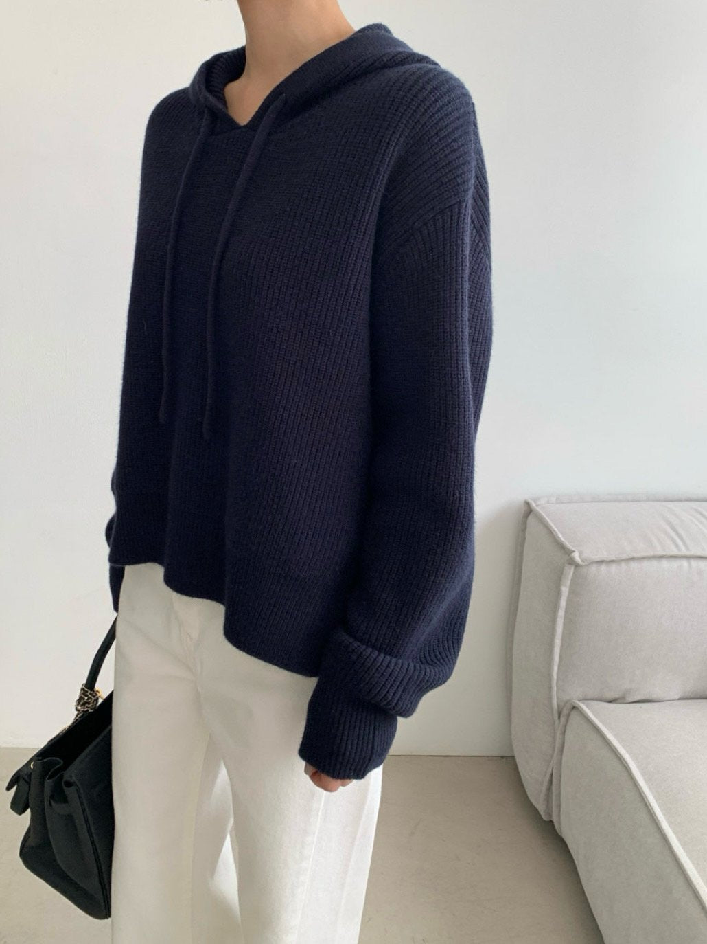 Pure Wool Cozy Rib Hoodie