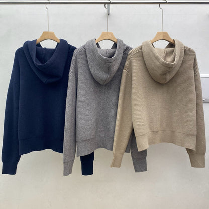 Pure Wool Cozy Rib Hoodie