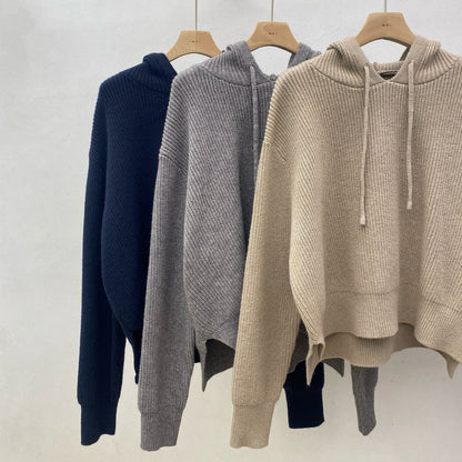 Pure Wool Cozy Rib Hoodie