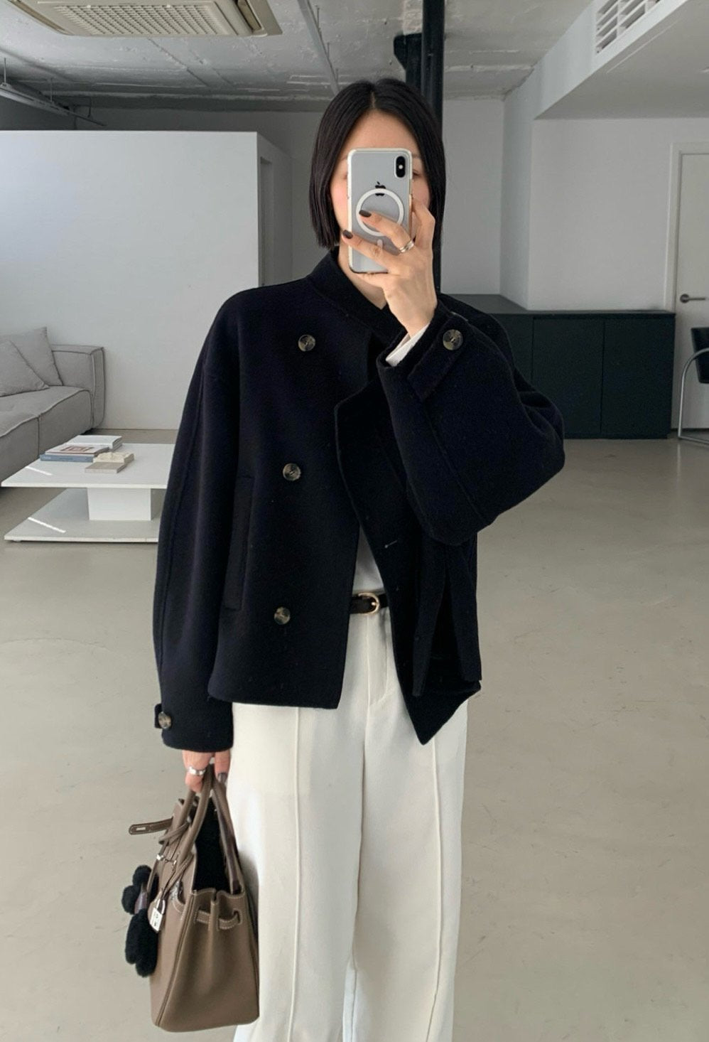 Soft Fox Blend Knit Coat