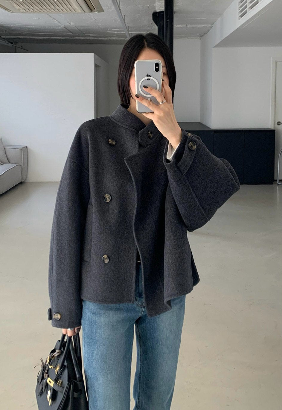 Soft Fox Blend Knit Coat