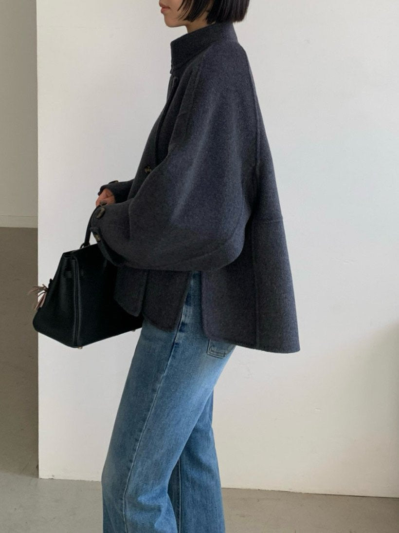 Soft Fox Blend Knit Coat