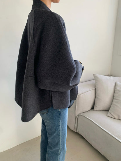 Soft Fox Blend Knit Coat