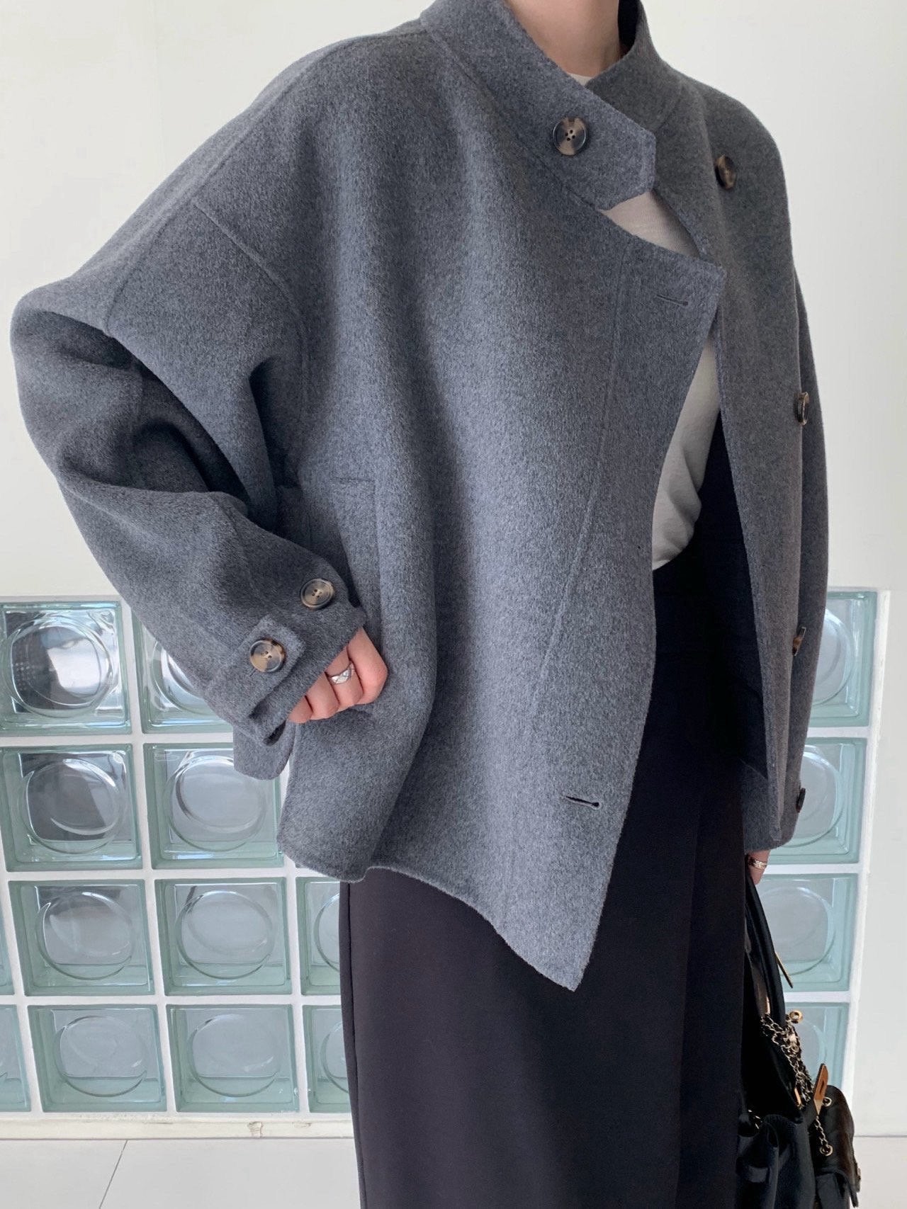 Soft Fox Blend Knit Coat