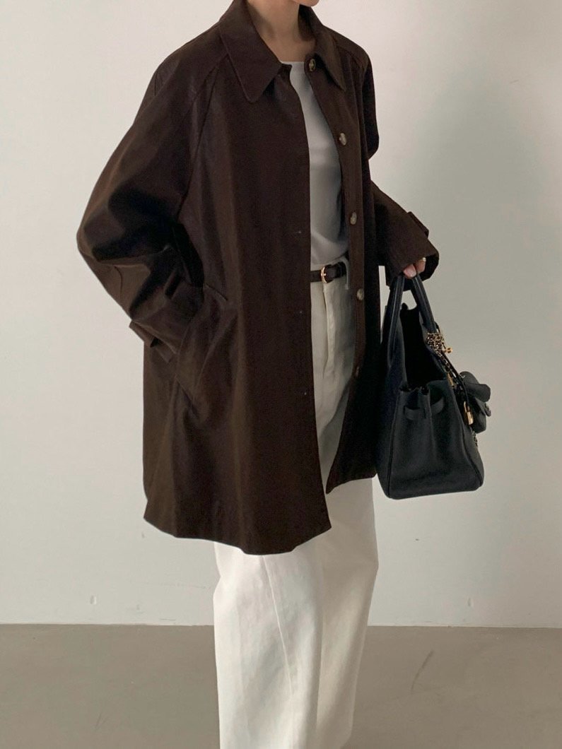 Vegan Leather Relaxed Over Jacket