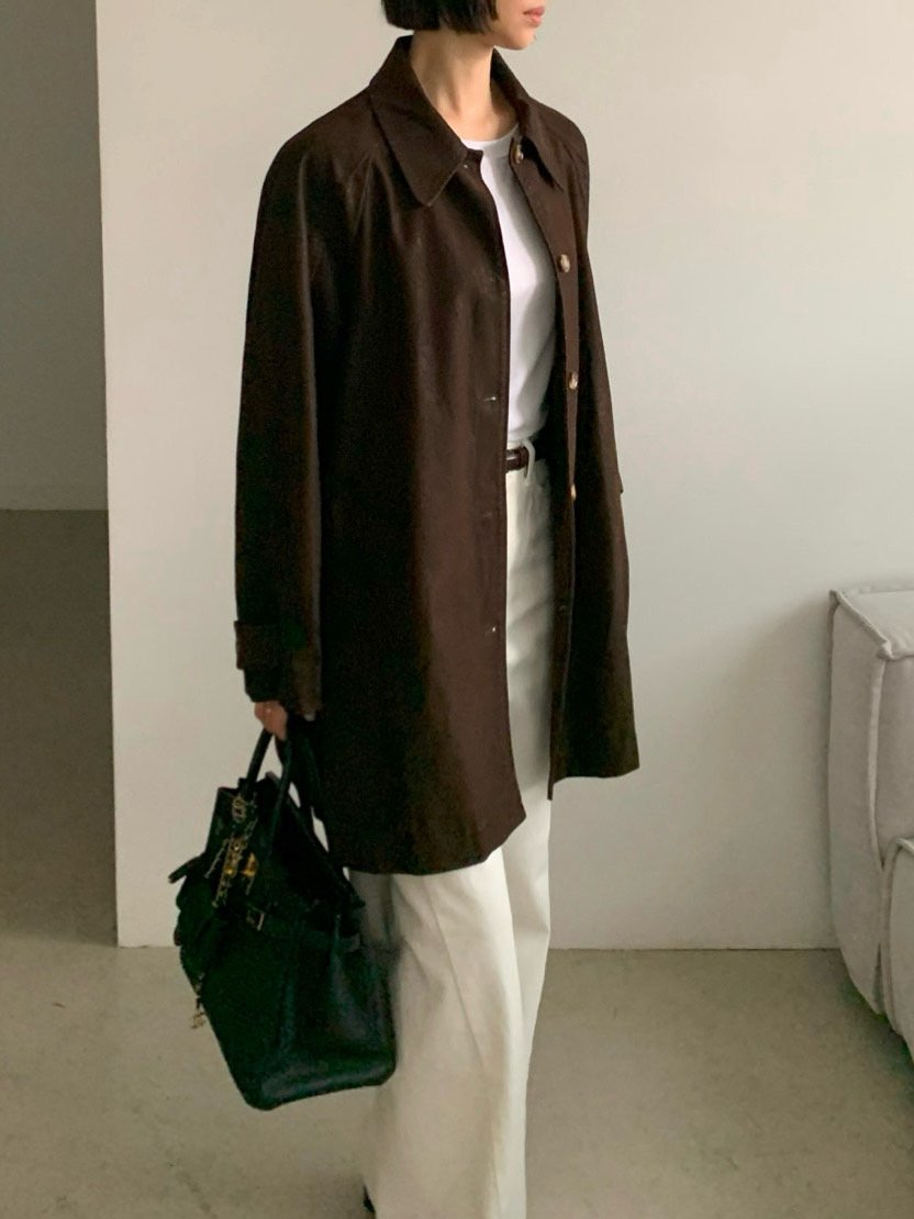 Vegan Leather Relaxed Over Jacket