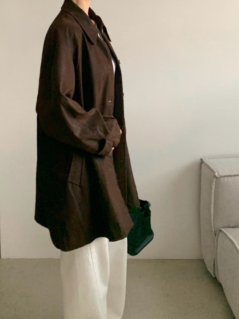 Vegan Leather Relaxed Over Jacket