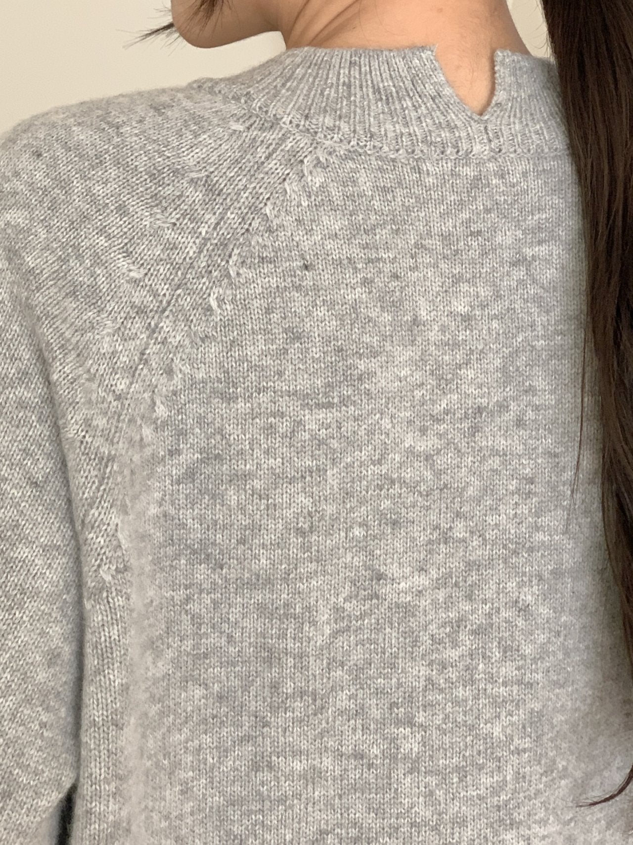 Back-Slit Super Fine Wool Cashmere Knit