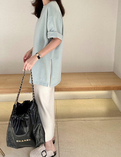 Oversized Slit Long Tee