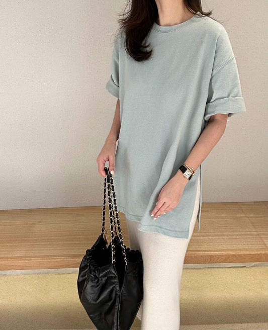 Oversized Slit Long Tee