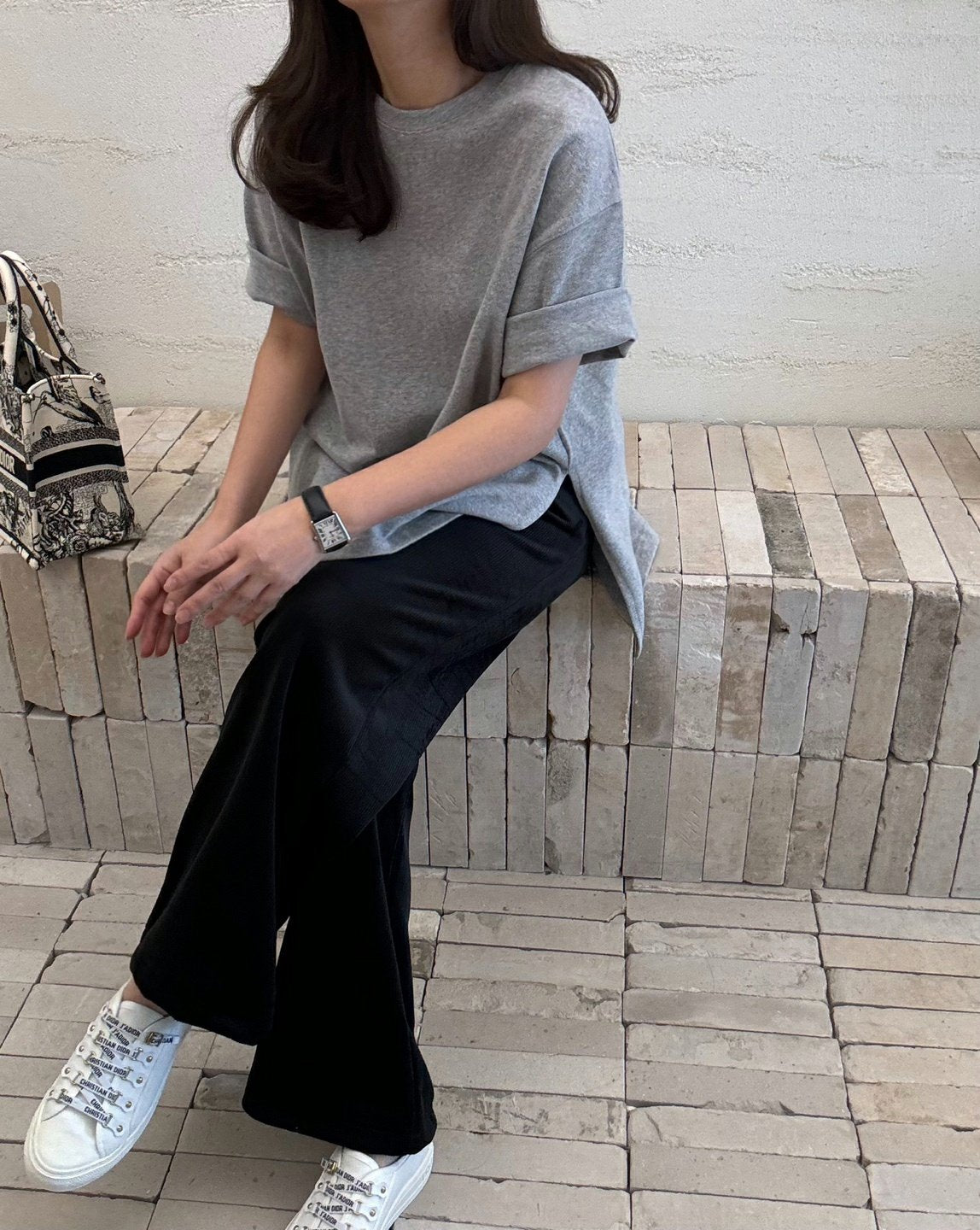 Oversized Slit Long Tee