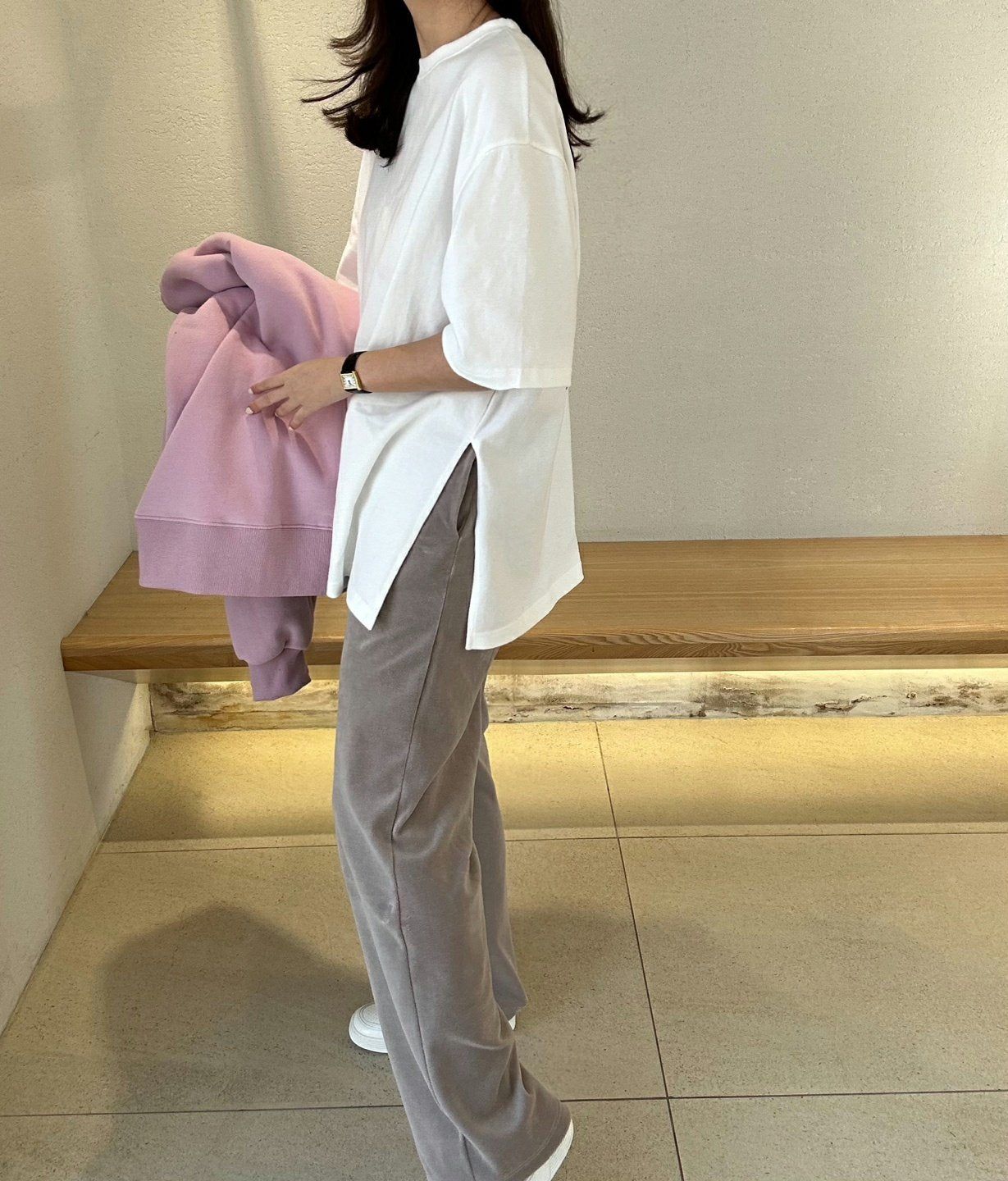 Oversized Slit Long Tee