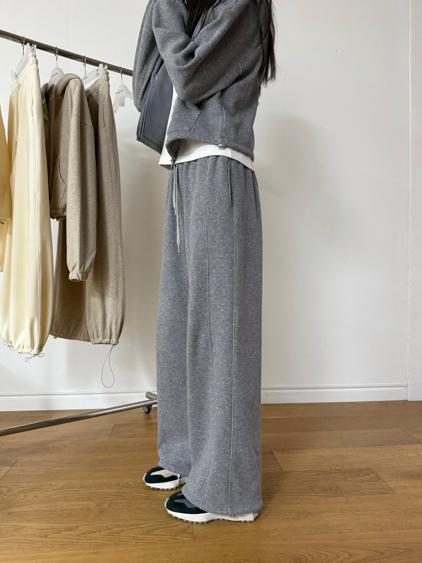 Fleece-Lined Drawstring Lounge Pants