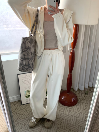 Fleece-Lined Drawstring Lounge Pants