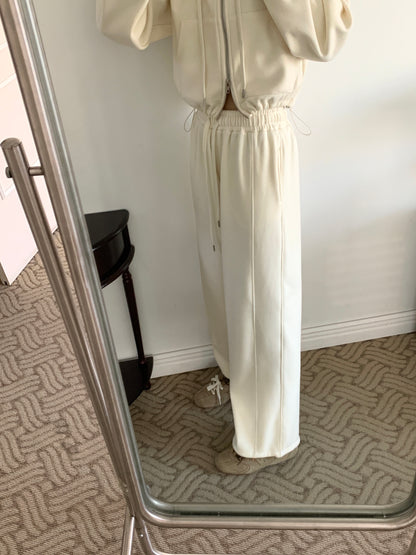 Fleece-Lined Drawstring Lounge Pants