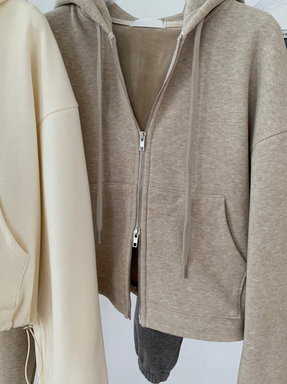 Fleece-Lined 2-Way Zip Hoodie