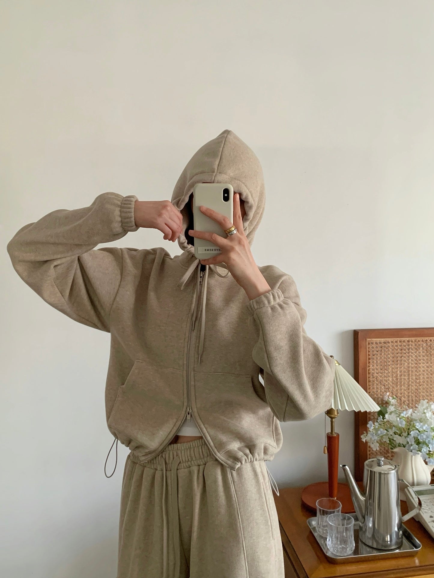 Fleece-Lined 2-Way Zip Hoodie