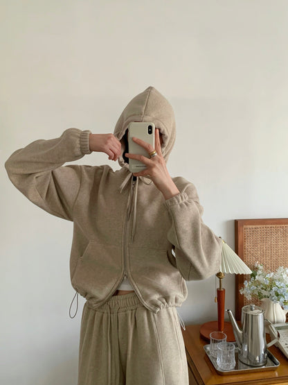 Fleece-Lined 2-Way Zip Hoodie