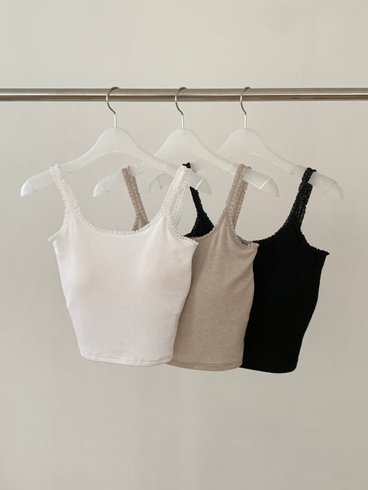 Modal Built-In Bra Lace Tank