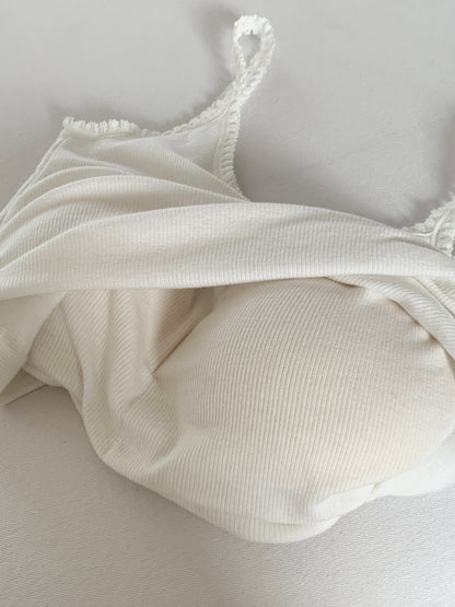 Modal Built-In Bra Lace Tank