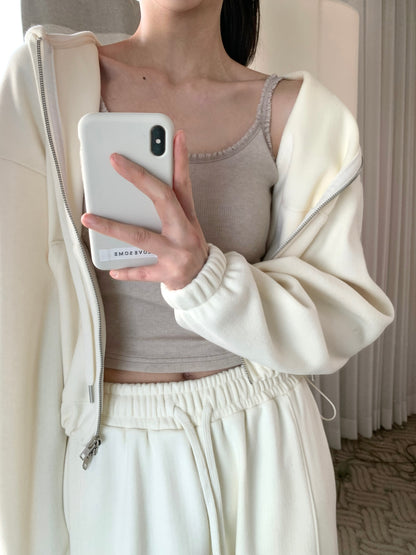 Modal Built-In Bra Lace Tank