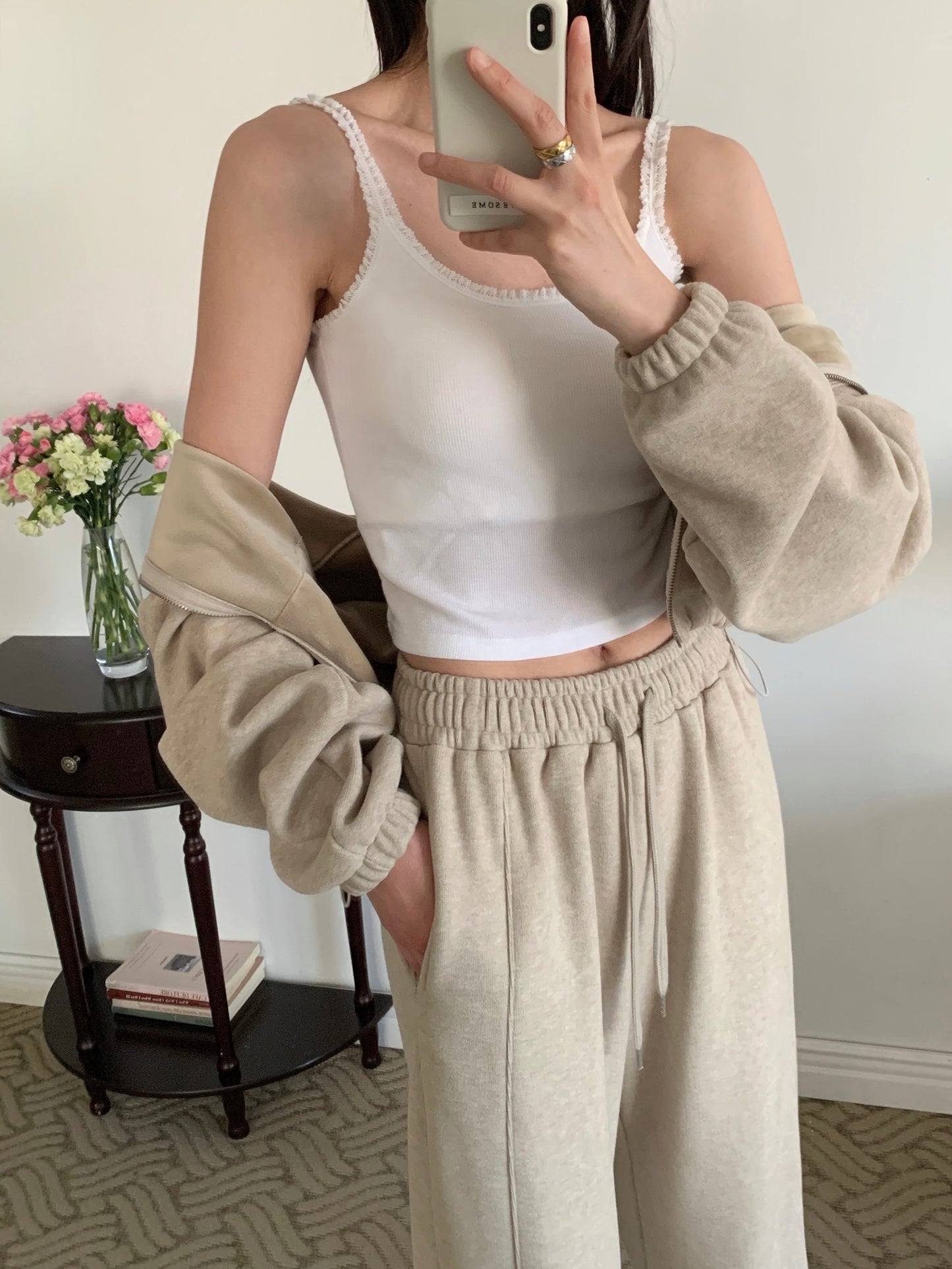 Modal Built-In Bra Lace Tank