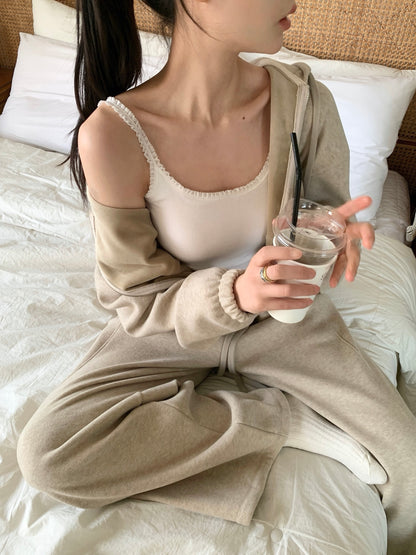 Modal Built-In Bra Lace Tank