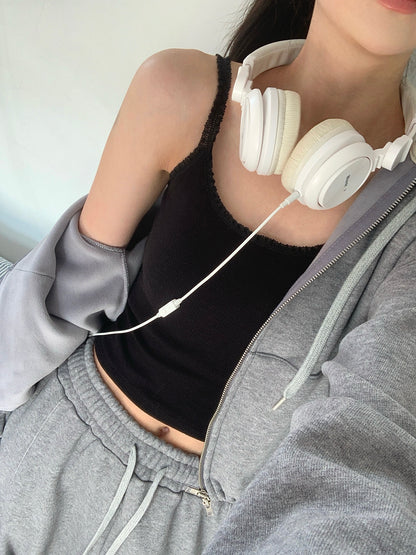 Modal Built-In Bra Lace Tank