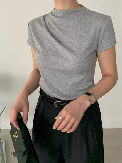 Asymmetry Soft Mock Tee