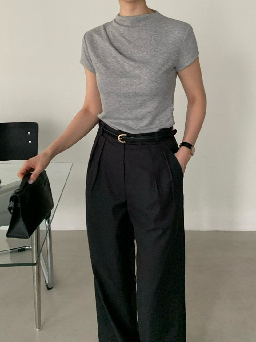 Asymmetry Soft Mock Tee