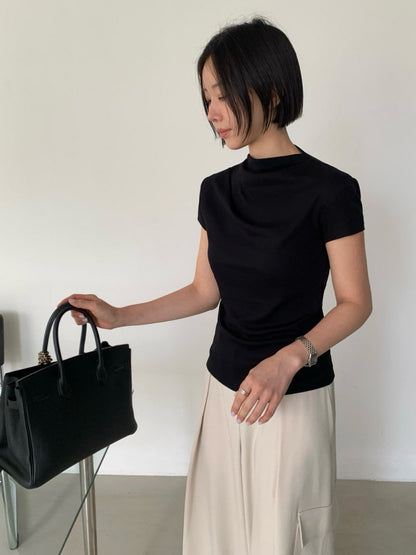 Asymmetry Soft Mock Tee