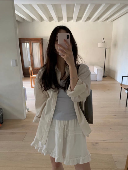 Soft Tiered Ruffle Mini Skirt