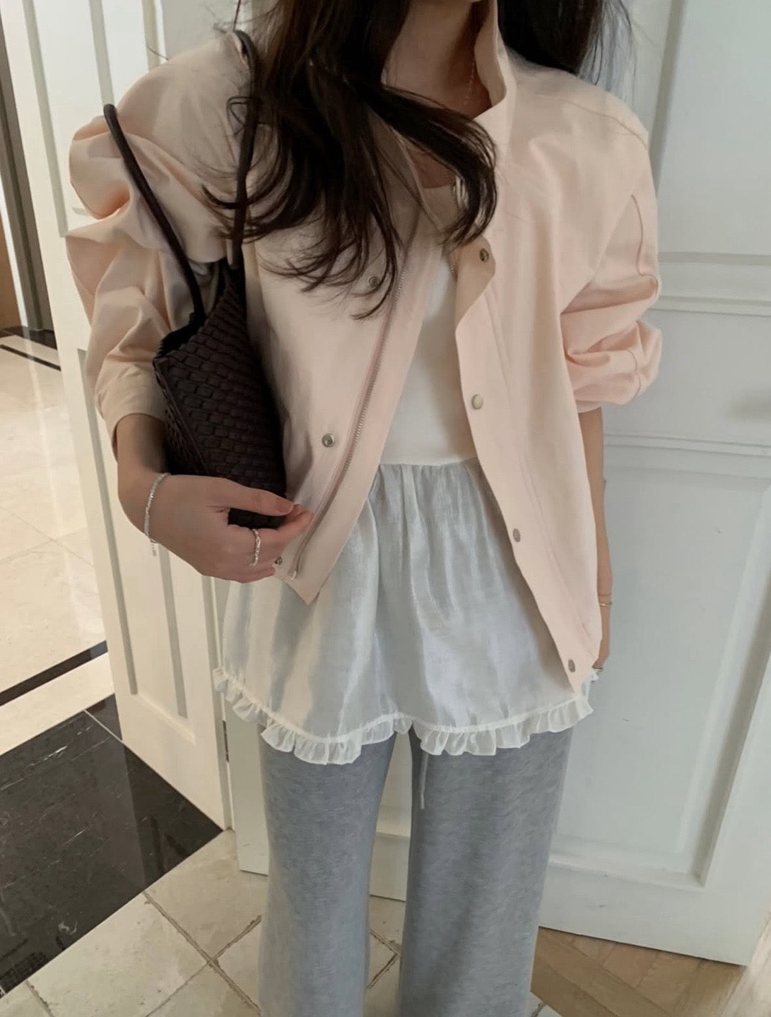 Cotton Stand Collar Jacket